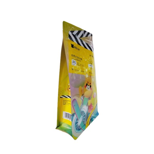 Sac d'emballage à fond plat avec fermeture à glissière