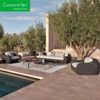 Couchette de jardin de style moderne Meubles en coton en rotin extérieur avec coussin imperméable