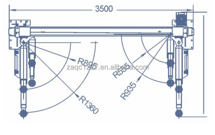 Two Post Hydraulic Auto Lift 5000kg Capacity 1800mm Lift Height Car Lifting Machine