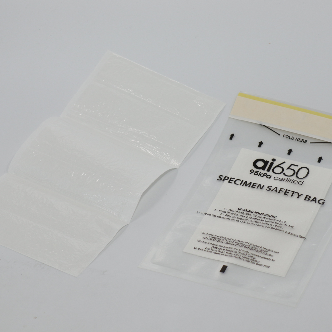 Triple Medical Un3373 Transparent 95Kpa Specimen Collection Bag With Pouch