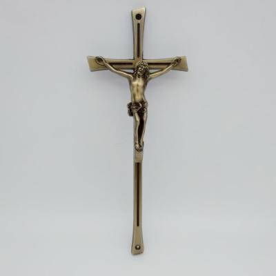 Antique Brass Funeral Crucifix Size 39*15 cm Good Appearance SGS Certificated
