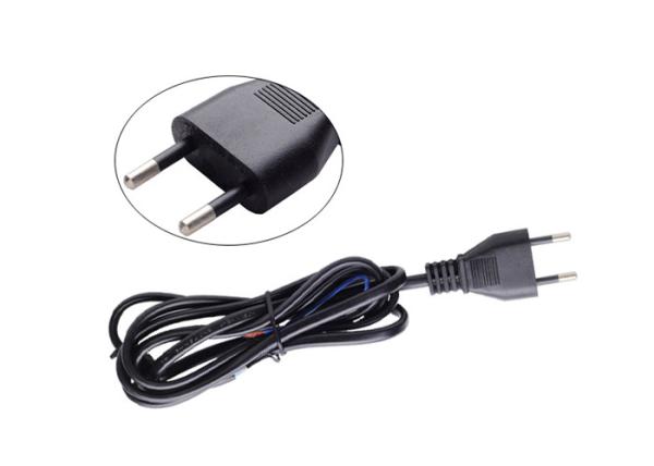 2 Pin Plug Female Italian Power Cable Customized Length 250v With Stopper