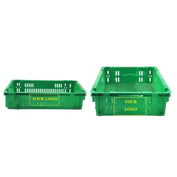 Plastic Storage Crates Stack And Nest Plastic Crate Mesh Turnover Basket Moving Boxes