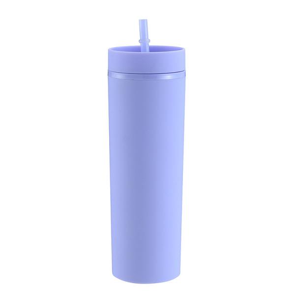 Minimalist Eco Friendly Custom Bpa Free 16oz PP Plastic Water Bottle with Straws