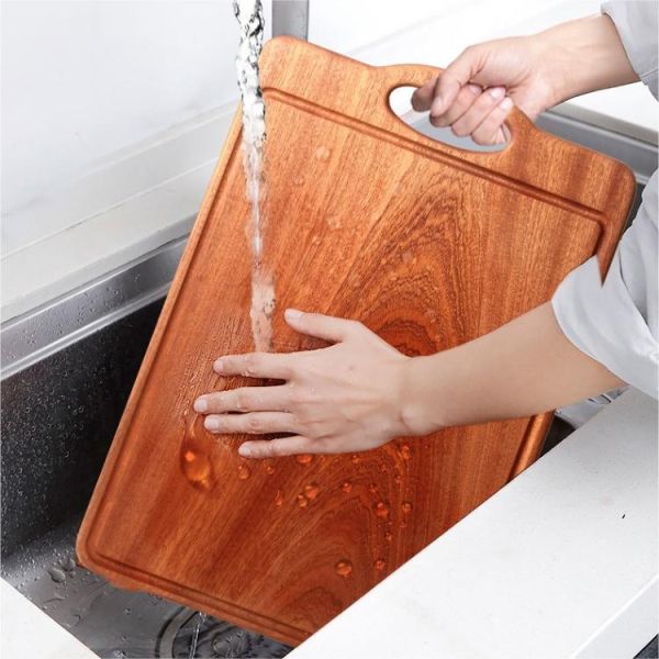 Двойник кухни разделочной доски портативной машинки 2.5cm толстый весь деревянный встал на сторону для мяса