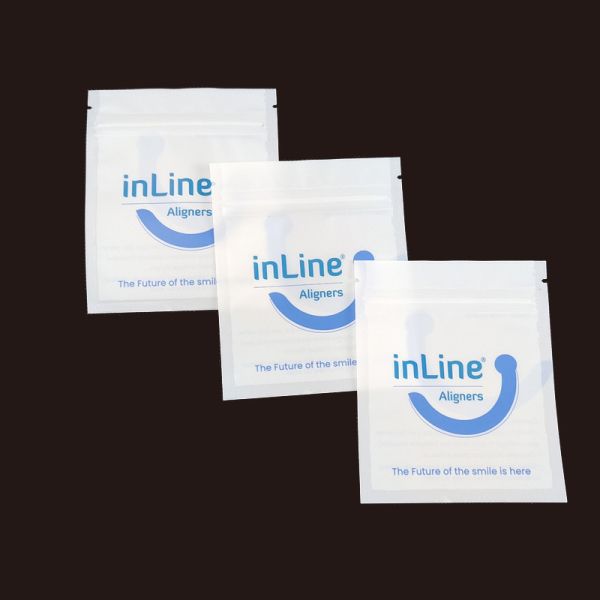 Matte Black Small Reusable Ziplock Packaging Bags For Clear Invisible Aligners Bag Orthodontic Remover Packing Bags
