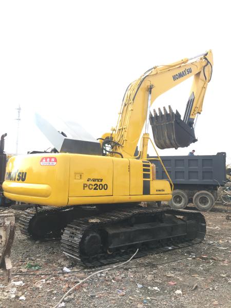 Diesel Fuel Second Hand Excavator , Used Komatsu Pc200 6 Excavator