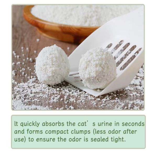 Amigable con el medio ambiente Alta absorción de agua Libre de polvo Natural firme Rapido acumulamiento Cassava Cat litter Degradable