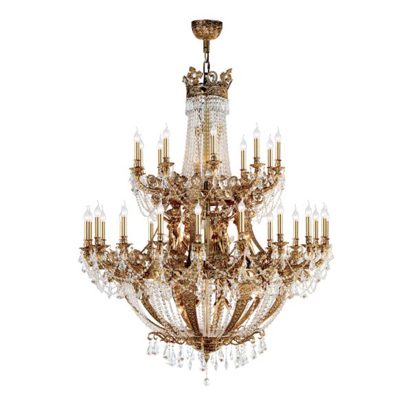 Natural brass crystal chandelier Lighting for Indoor home Fixtures (WH-PC-20)
