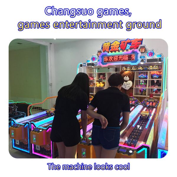 Carnival Multi Players Coin Operated Arcade Machines Golden Minecart For Amusement Park Fast