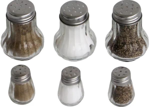 Bottler de vidro Agitação Agitação de sal e pimenta personalizada 25g