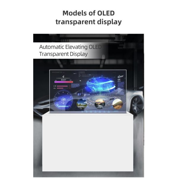 55 inch High Transparency Full Color LG Transparent TV OLED Display for Retail Store & Airport Advertising