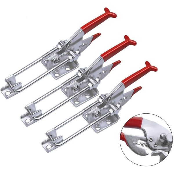 Heavy Duty A4005 Adjustable Zinc Plated Carbon Steel Toggle Latch Type Quick Release Toggle Clamp Latch in Bag