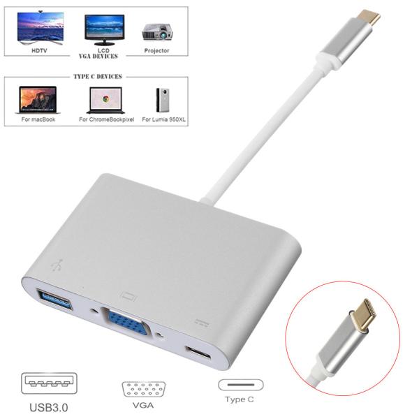 4096 x 2160 USB 3.1 To VGA USB 3.0  Multiport Adapter Converter