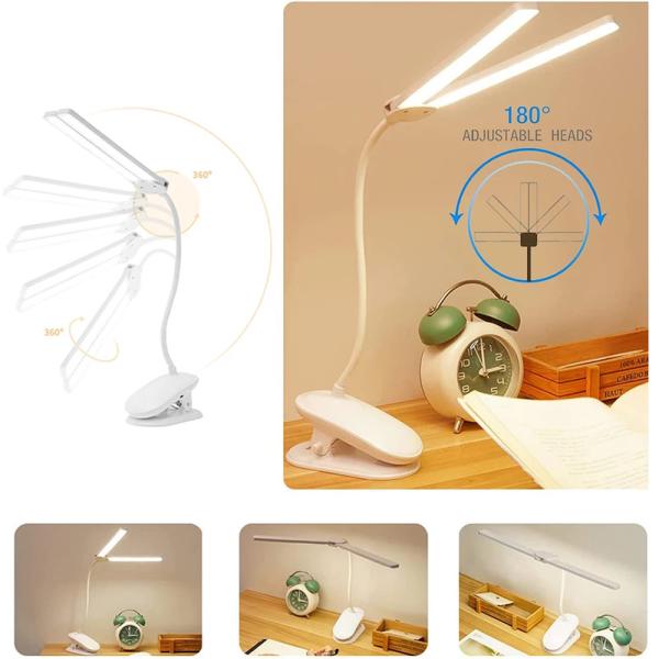 Clip 4000mAH Clamp LED Desk Lamp DC5V Led Eye Protection Table Lamp