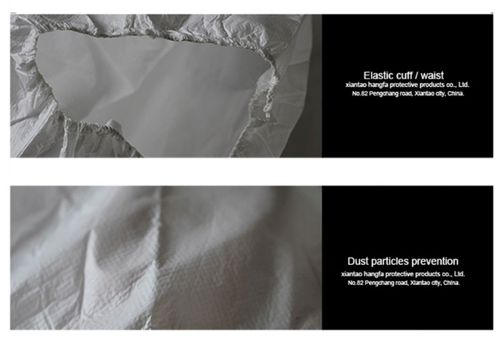 Белое устранимое пальто лаборатории полипропилена, фильм прокатало устранимые пальто посетителя