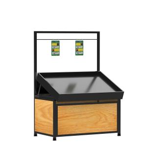 Fruits Vegetables Wooden Display Stands 1650mm Supermarket Wood Risers For