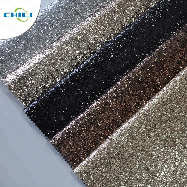 Pu Synthetic Glitter Leather Fabric Hair Ornament Applied 0.8±0.15mm Thickness
