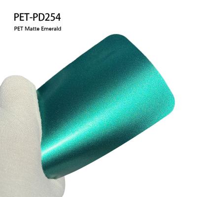 PET-PD254 PET Matte Emerald Car Vinyl Wrapping Film 7.5mil