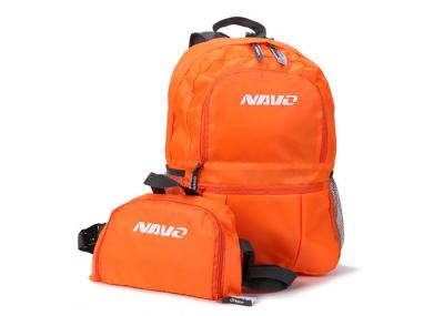 Orange 300D Polyester Backpack Foldable Laptop Backpack With Zipper Front