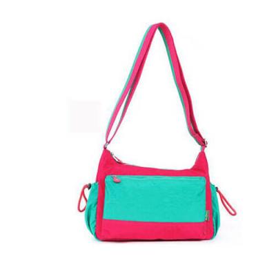 Small Custom Messenger Bags / Ladies Canvas Shoulder Bag Single Strip One Main Zipper Compartment
