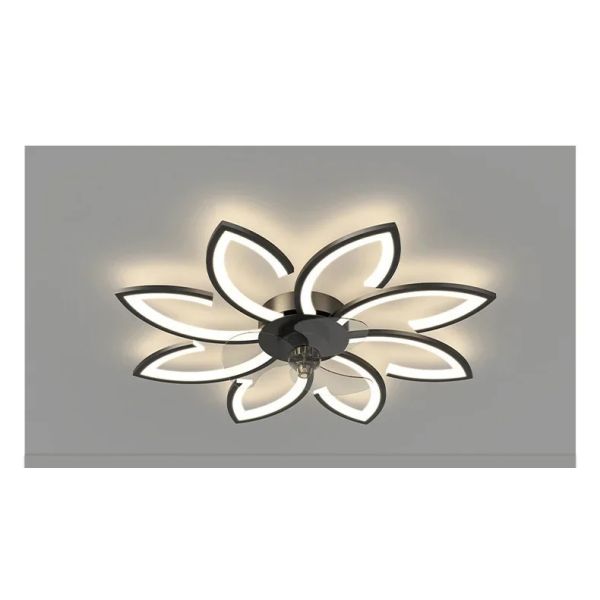 Remote Control Living Dining Table Room Bedrooms Fan Lighting Fixtures Petals led Ceiling fan light(WH-CLL-57)