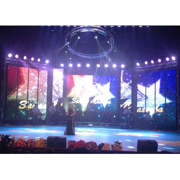 4k Hd Indoor Led Video Wall 500 X 500mm 1920hz 4.81mm With Front Service