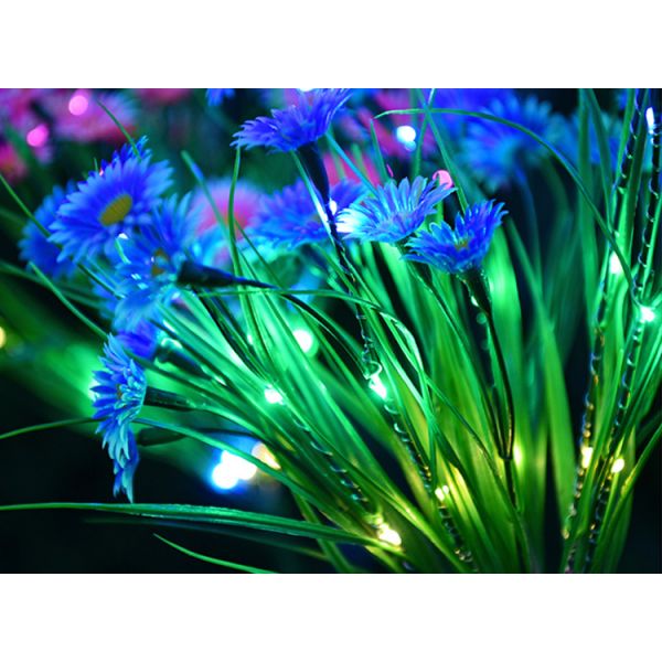 Solar Artificial Daisy Flower Lights Ground Decoration Lawn Lamp