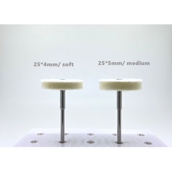 Mini Felt Dental Polishing Brush 25*4mm Wool Soft Grinding Wheel