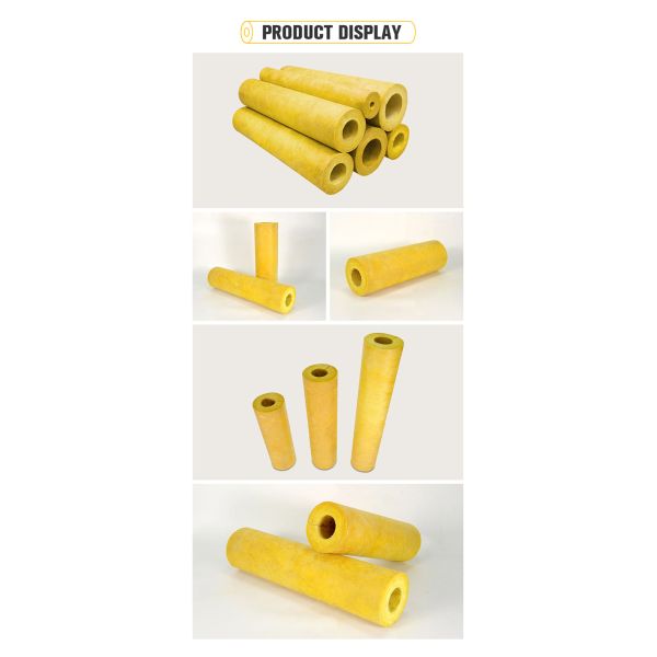 Thermal Insulation GlassWool Pipe Fireproof With Wire Mesh Alumina Foil