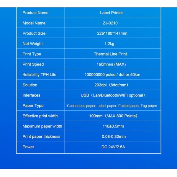 Thermal Postage Sticker Printer USB Barcode 4 inch Thermal Label Printer