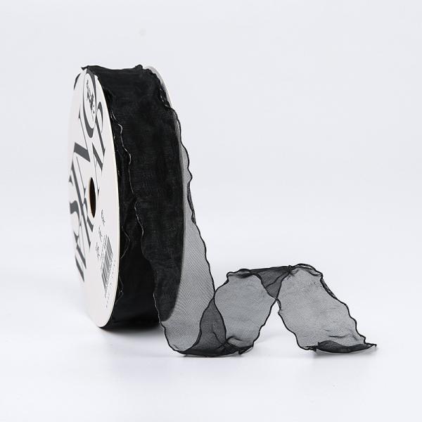 Vêtements de fleurs, ceinture de gaze super douce, couleur solide, gaze de neige ondulée, ruban de soie brodé, fleurs fraîches, cadeaux, arcs, fabricants, vente en gros au détail