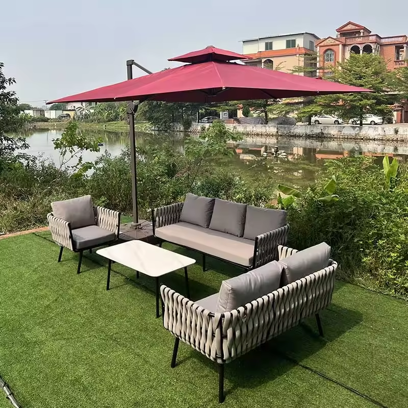 Внедорожный алюминиевый зонтик Красный коммерческий алюминиевый зонтик