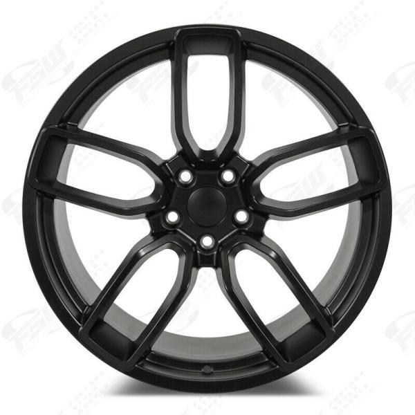 20 Widebody Replica Satin Black Flow Form Stagger Wheels Rims Fit Challenger RWD