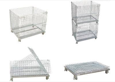 800kg Foldable Mesh Container , Galvanized Iron Wire Mesh For Warehouse / Workshop