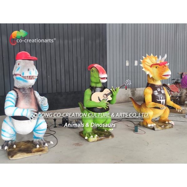 Vida exterior - os dinossauros Animatronic do tamanho unem 1,8 medidores de altura para o parque do dinossauro