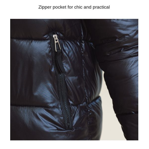 Unisex Casual Print Mechanic Duck Down Winter Clothing Light Weight Feather Puffer Coat