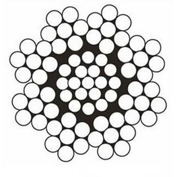 8x7+1x19 câble en acier pour porte-fenêtres 45# 60# 70# acier au carbone 1,5 mm-1,8 mm