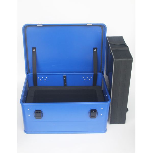 Подгонянный крася алюминиевый случай хранения с панелью толщины 1.0mm алюминиевой в голубом цвете