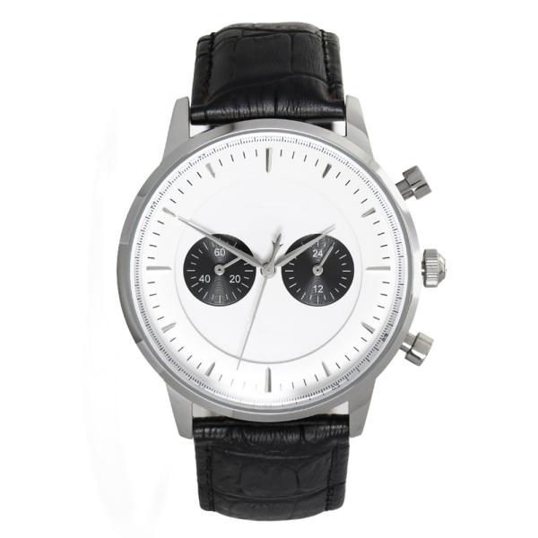 Waterproof Black Mens Classic Leather Strap Watches with Quartz Movement