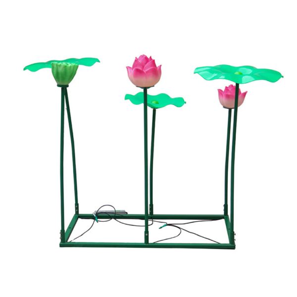 Acrylic LED lotus lamp 6 lights combination lotus lamp pond pool decoration lotus lamp park municipal beauty