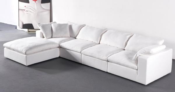 BN Italian Furniture Large Seat Deep Fabric Sofa Sailboat Living Room Corner Sofa