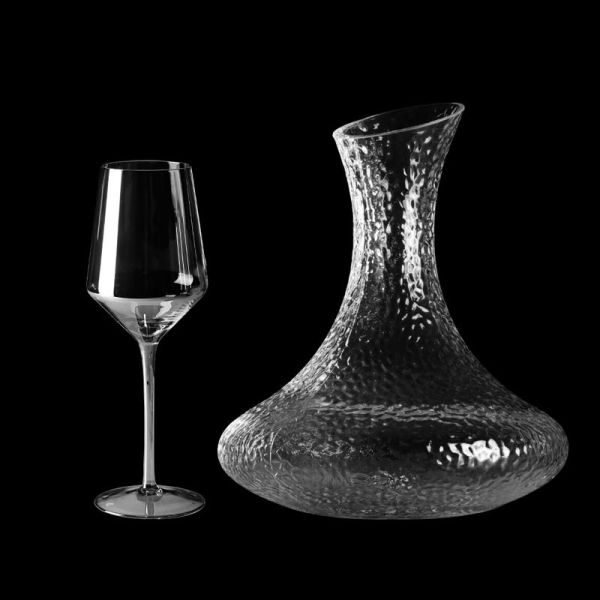 Vente en gros d'aérateur de décanteur de vin en cristal sans plomb, fabriqué à la main.