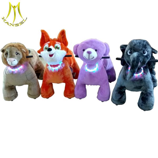 Hansel happy ride toy animal in mall and kids ride on animal stuffed with plush animal mall ride on toys