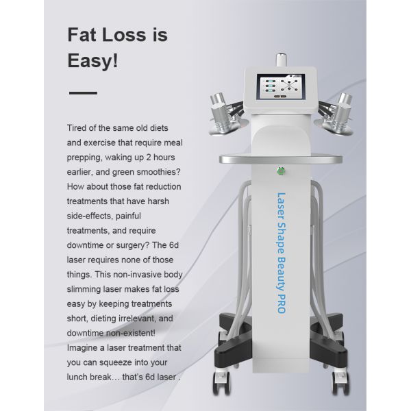 Fat Removal Non Invasive 8D Laser Therapy Machine Dual Wavelength 532nm 635nm Red And Green Light