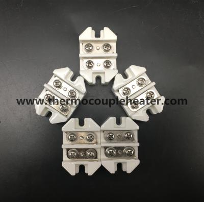 Conector cerâmico de alta temperatura 250V vitrificado branco - 25A