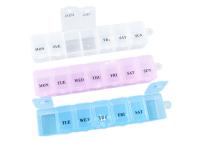 Organisateur hebdomadaire coloré For Home Travel de médecine de 7 jours de 7 grilles