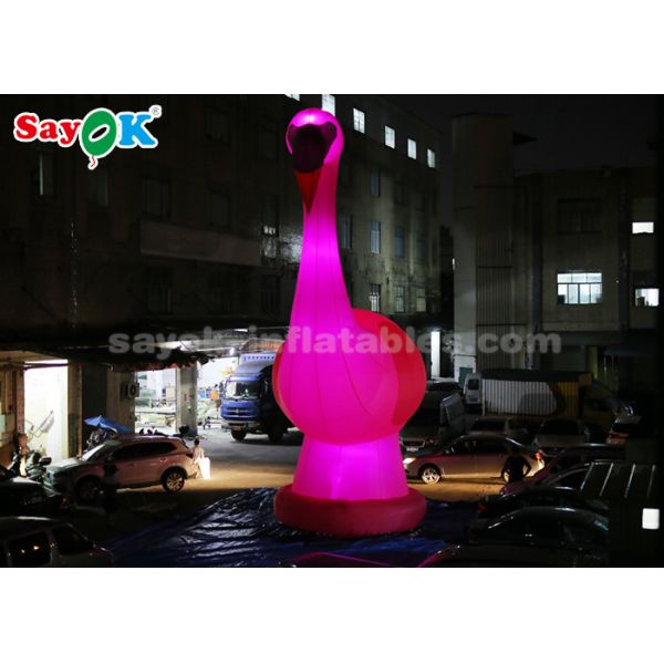 ピンクの膨脹可能なマンガのキャラクタ、10m高く巨大で膨脹可能なフラミンゴ