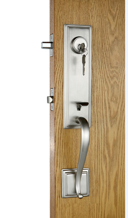 Внутренние современные дверные ручки Сатин Никель Американский стандартный цилиндр