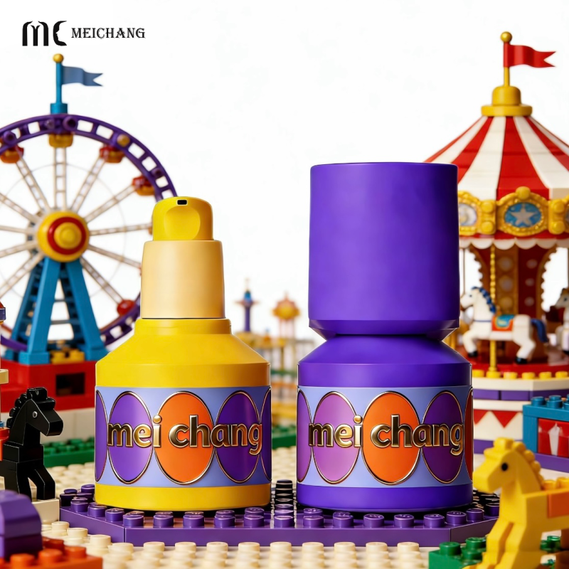 PP Double-Lid Vacuum Airless Pump Bottle with Child-Resistant Design and Customizable Logo for Kids Skincare